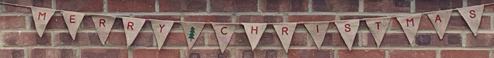 Hessian Christmas Bunting with Christmas Tree - 200 Pieces