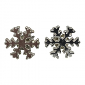 Wholesale Joblot of 100 Pom Boutique Silver Plated Snowflake Stud Earrings
