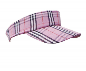 Wholesale Joblot of 100 Pink Checkered Adjustable Visor Hat