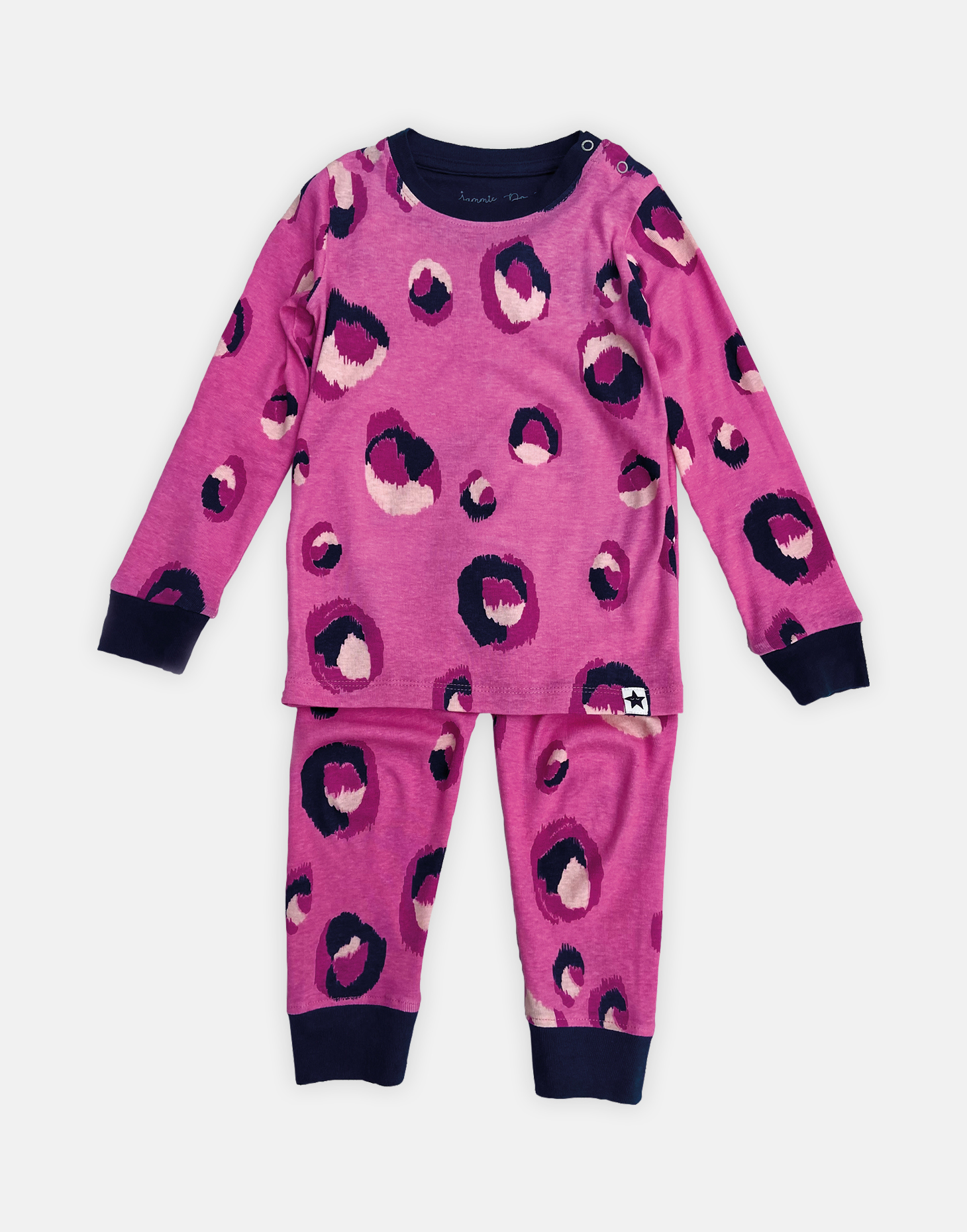 Jammie Doodles Bright Pink Leopard Skin PJ's 0-6 months