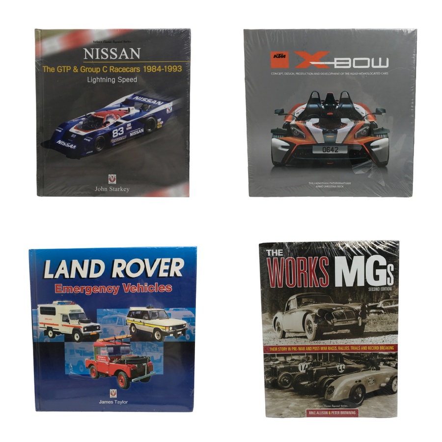 x6 Mixed Sealed Veloce Car Books - Nissan, Land Rover and more!