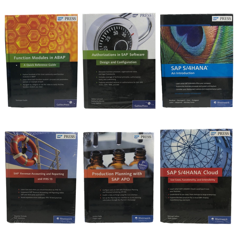 x8 Mixed Sealed SAP Education Books - S/4HANA Cloud, Software, Planning and more!