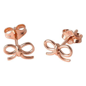 Wholesale Joblot of 50 Jewellery Box Rose Gold Bow Earrings