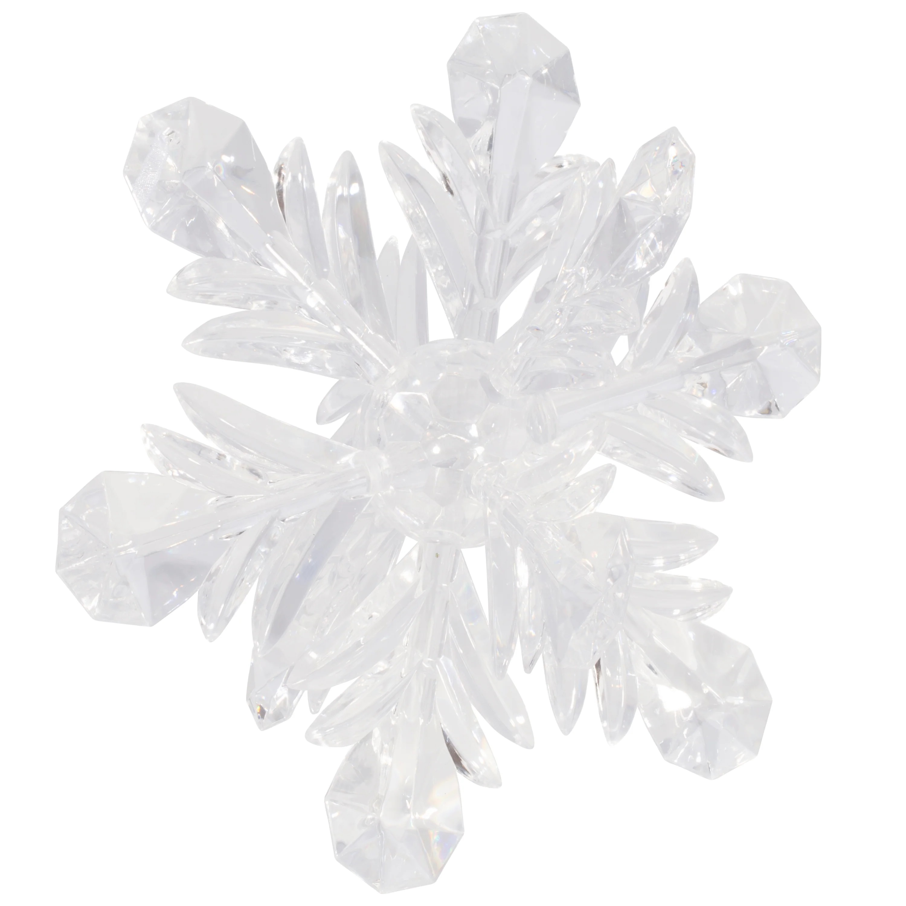 52 x Large Clear 3D Snowflake Hanging Ornament