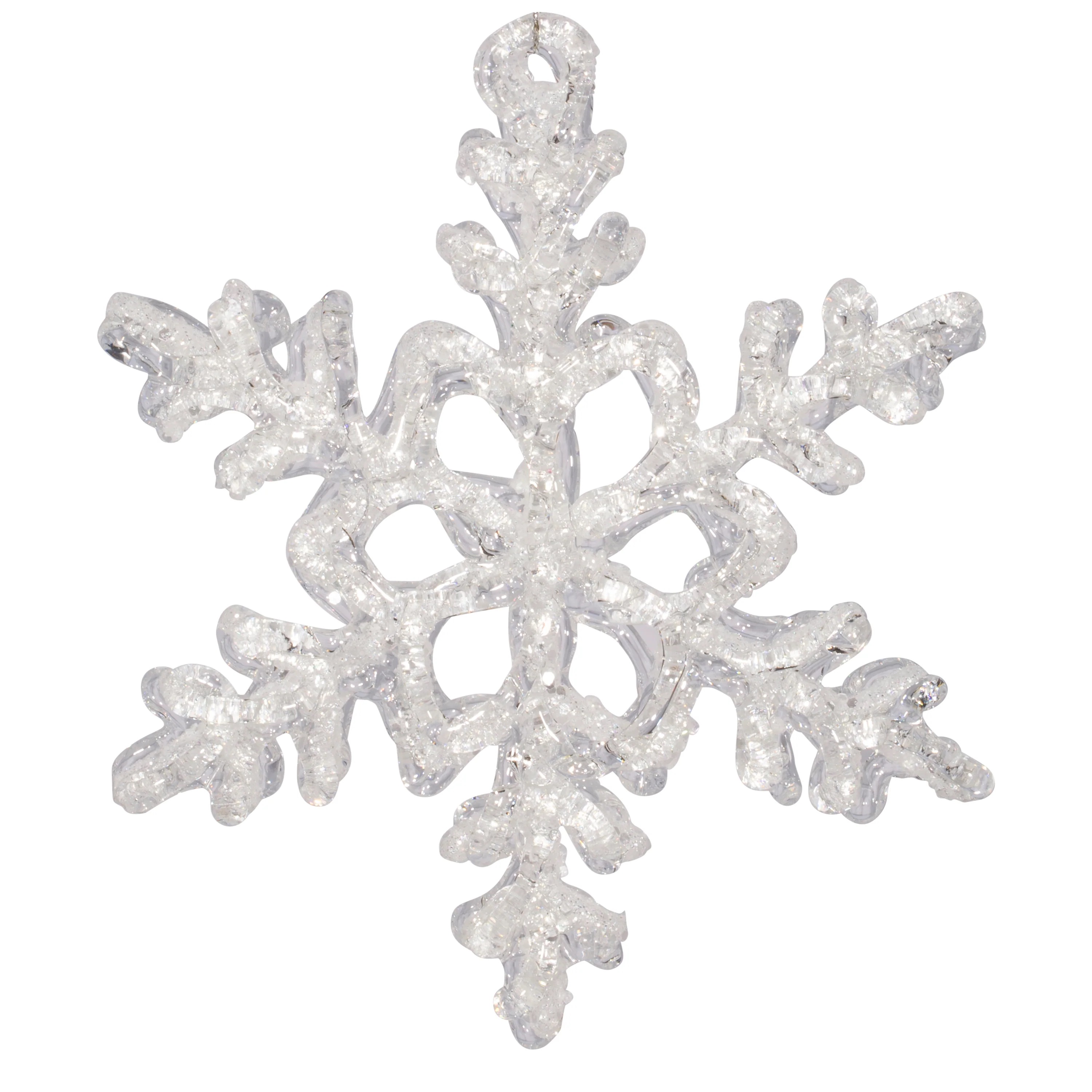 86 x Silver Snowflake Hanging Ornament - Small