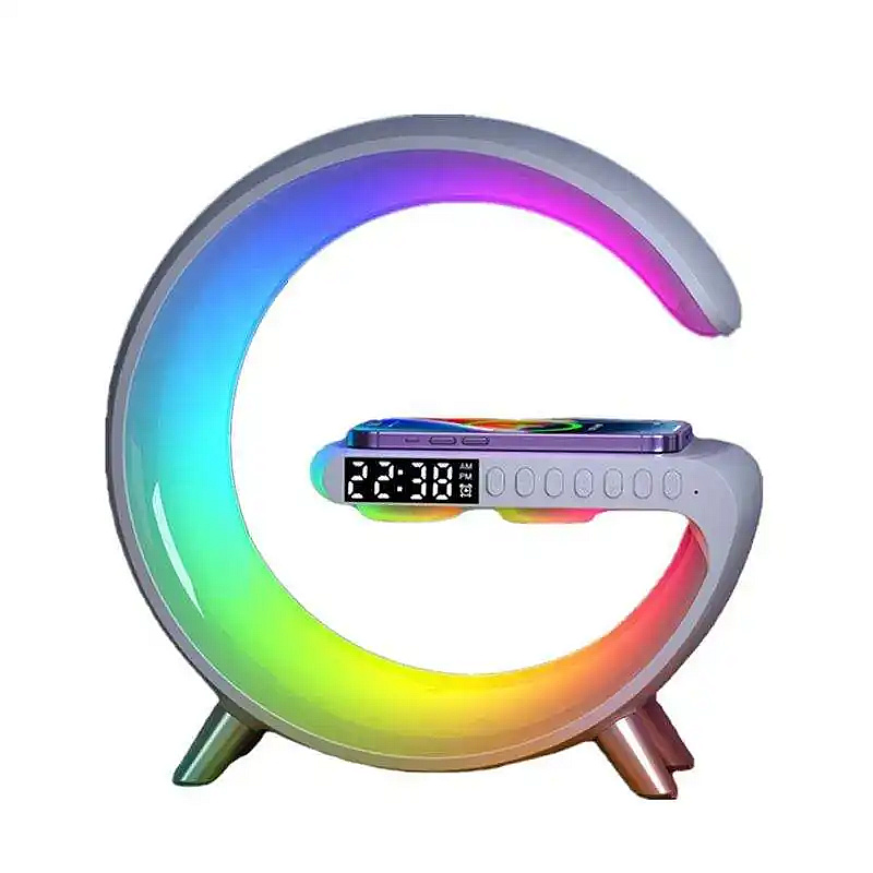 Wireless Charging Station RGB Lights Alarm Clock Wireless Charger Pad Stand Holder - 5 UNITS - RRP £449.95