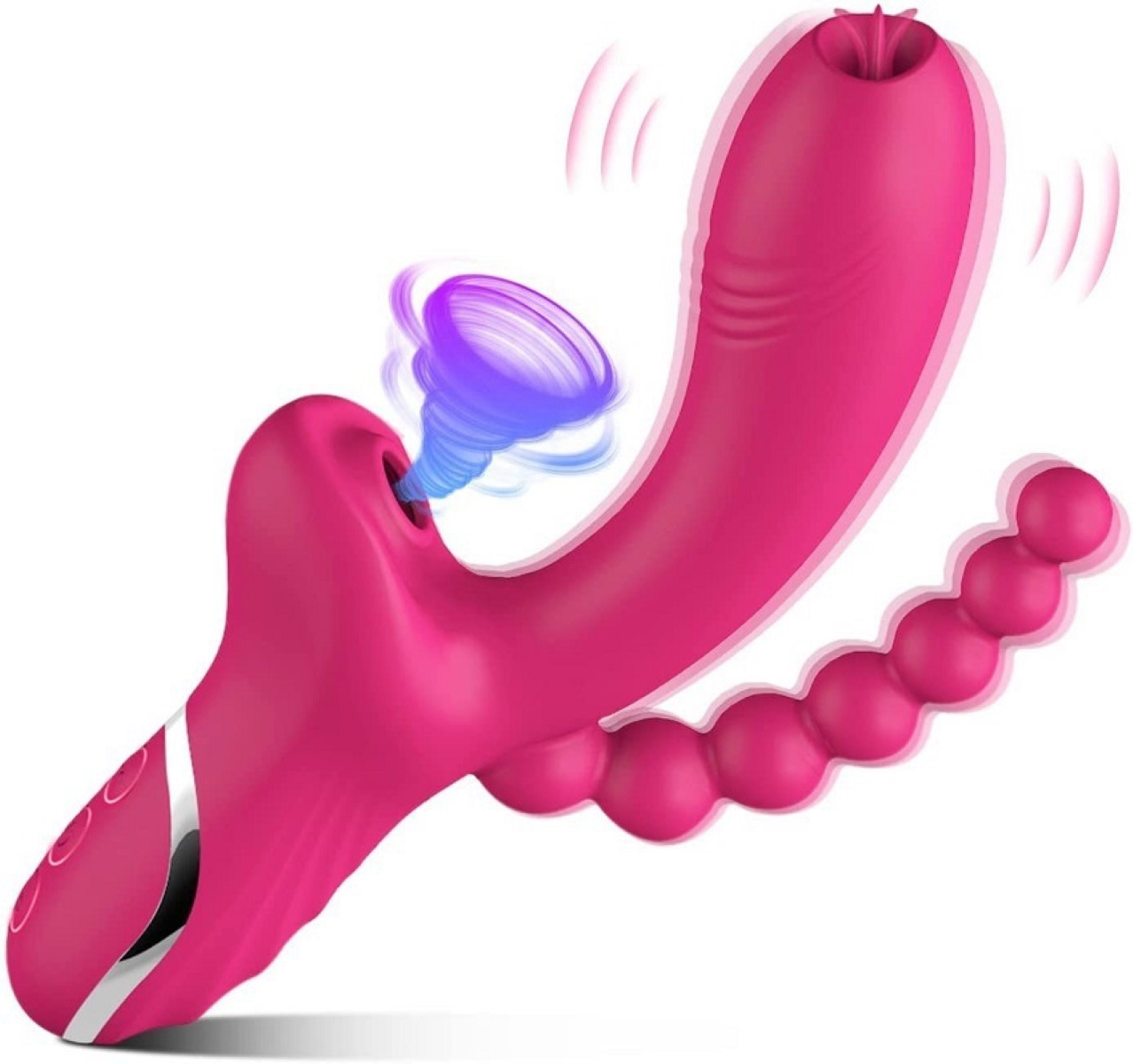 5pcs - 10 Modes Multi Function Butt Plug Anal Clitoral Suction Stimulator 3-in-1 Vibrator|GCAP079-1|UK seller