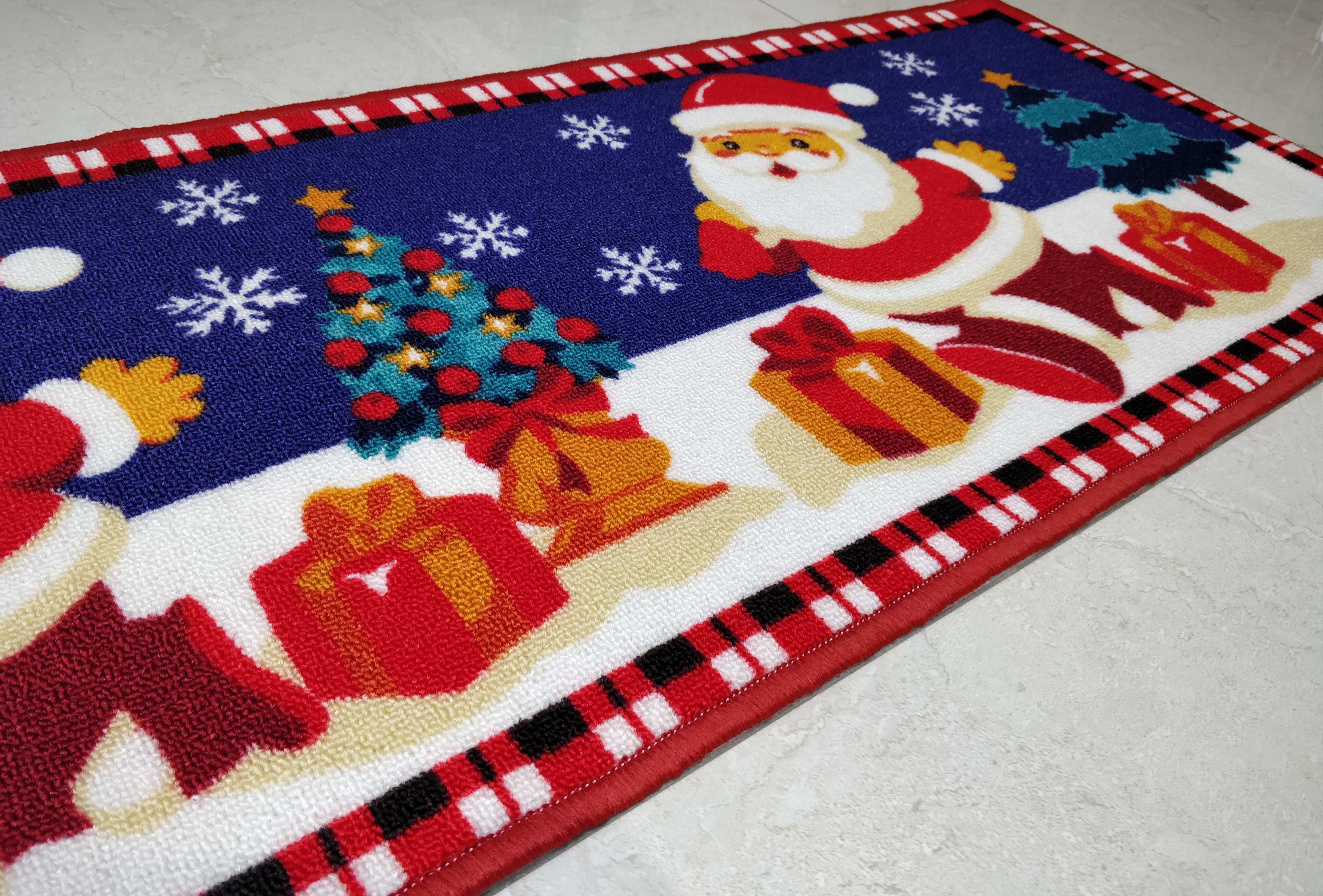 Santa Christmas Rug Runners 137x49cm Anti-slip with Latex backing