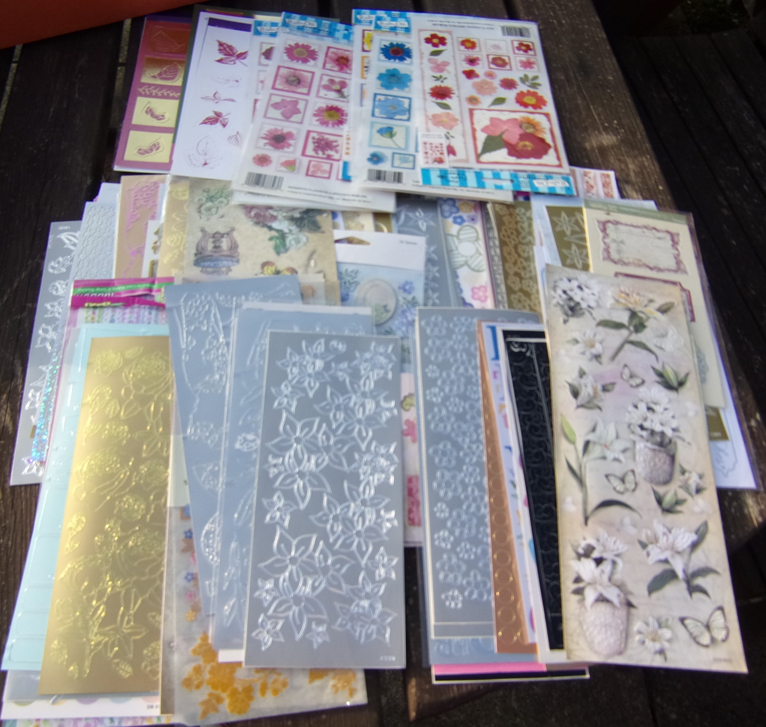 Wholesale job lot Card accessories,cards, envelopes,ink,stamps, bag, light box, Second Hand