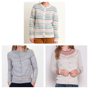 One Off Joblot of 5 Ladies Brakeburn Mixed Fairisle Cardigans