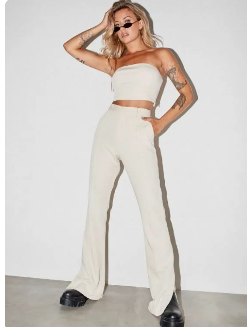 WHOLESALE JOBLOT of 20 MOTEL ROCKS Zovey Trousers in Cream BNWT (ws616)