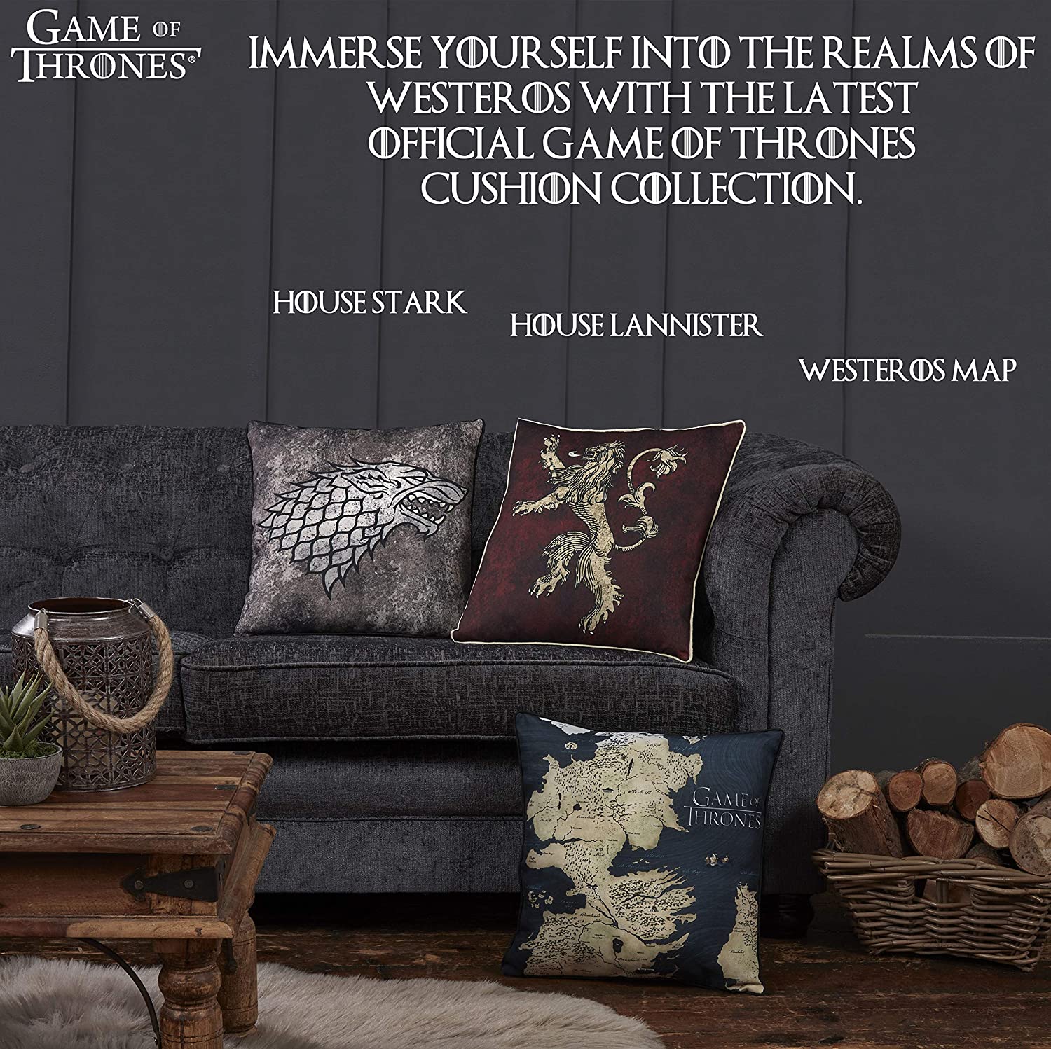 36 x Game Of Thrones Cushions ( 40cmx40cm) 12 of each 3 designs will be sent.