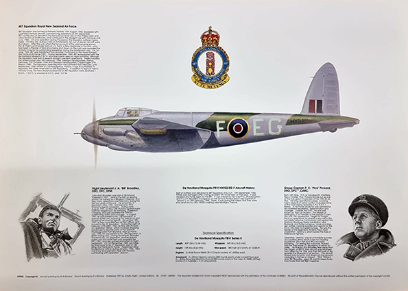 Joblot of 100 Aviation Prints - De Havilland Mosquito FBV1