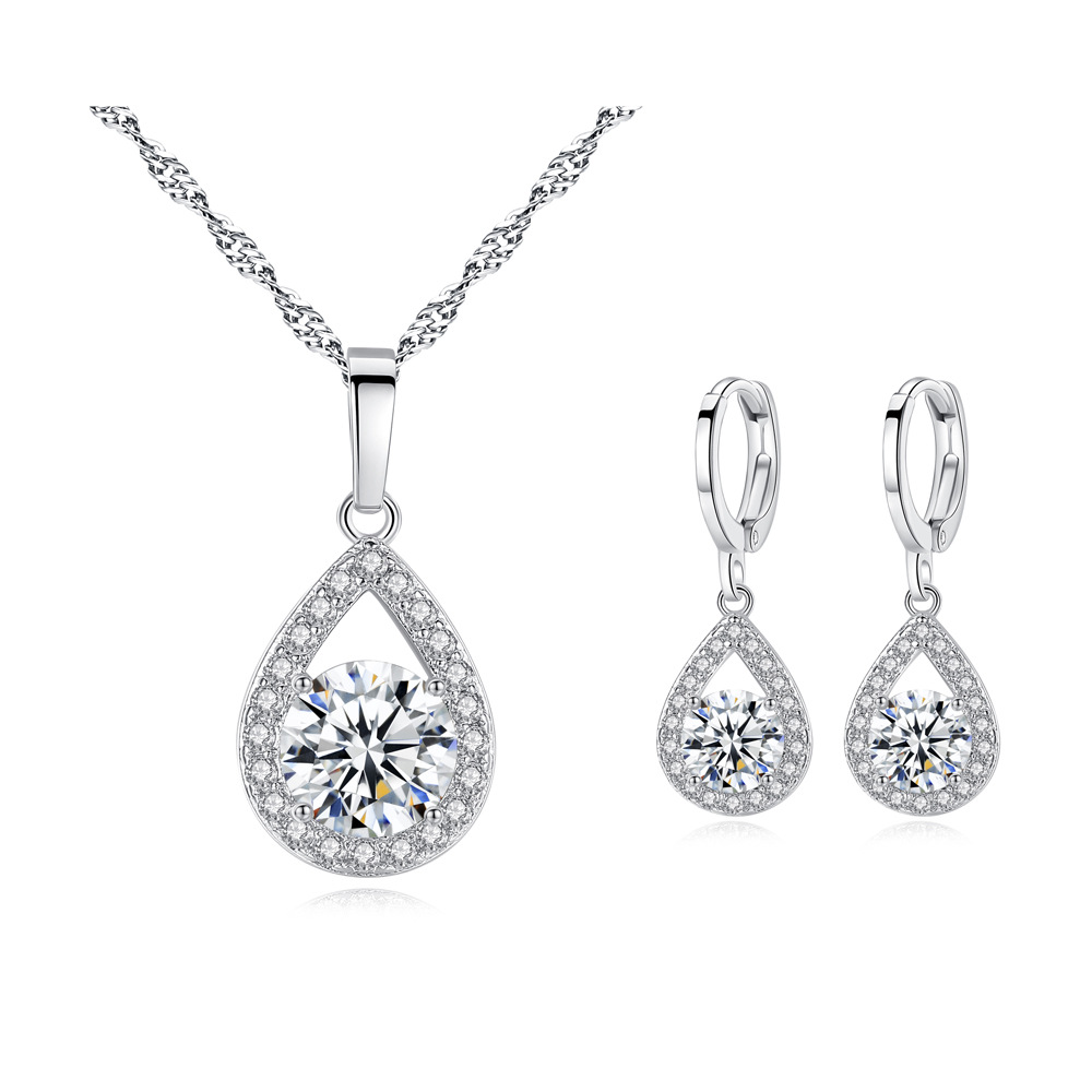 10 Sets-Women Fashion Crystal Exquisite Drop Pendant Necklace and Earrings Set|GCJ604-Necklace&Earrings|UK seller