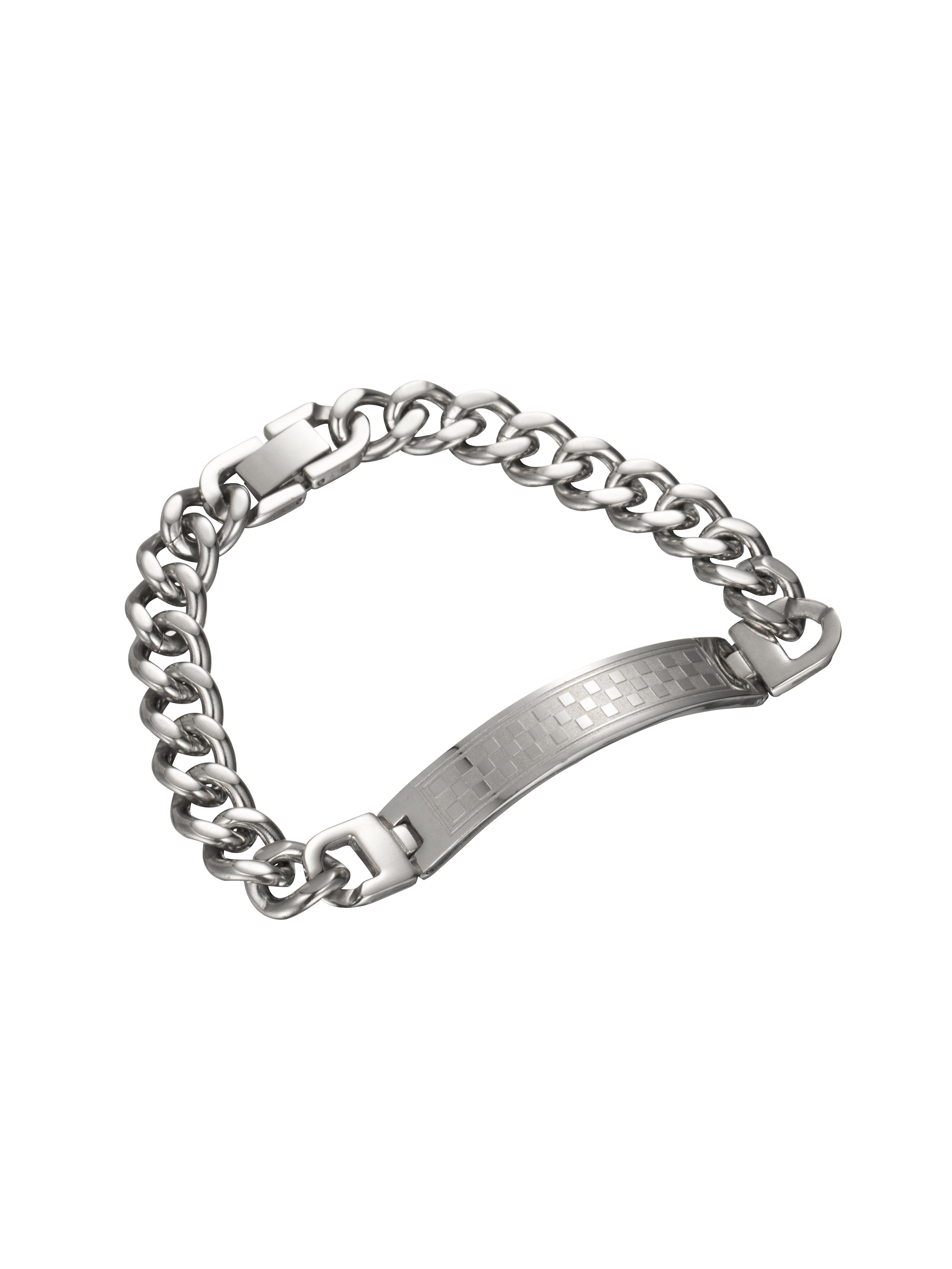 10pcs-Men's Stainless Steel Square Bracelet In Silver Tone|GCJ211-Silver Bar|UK seller