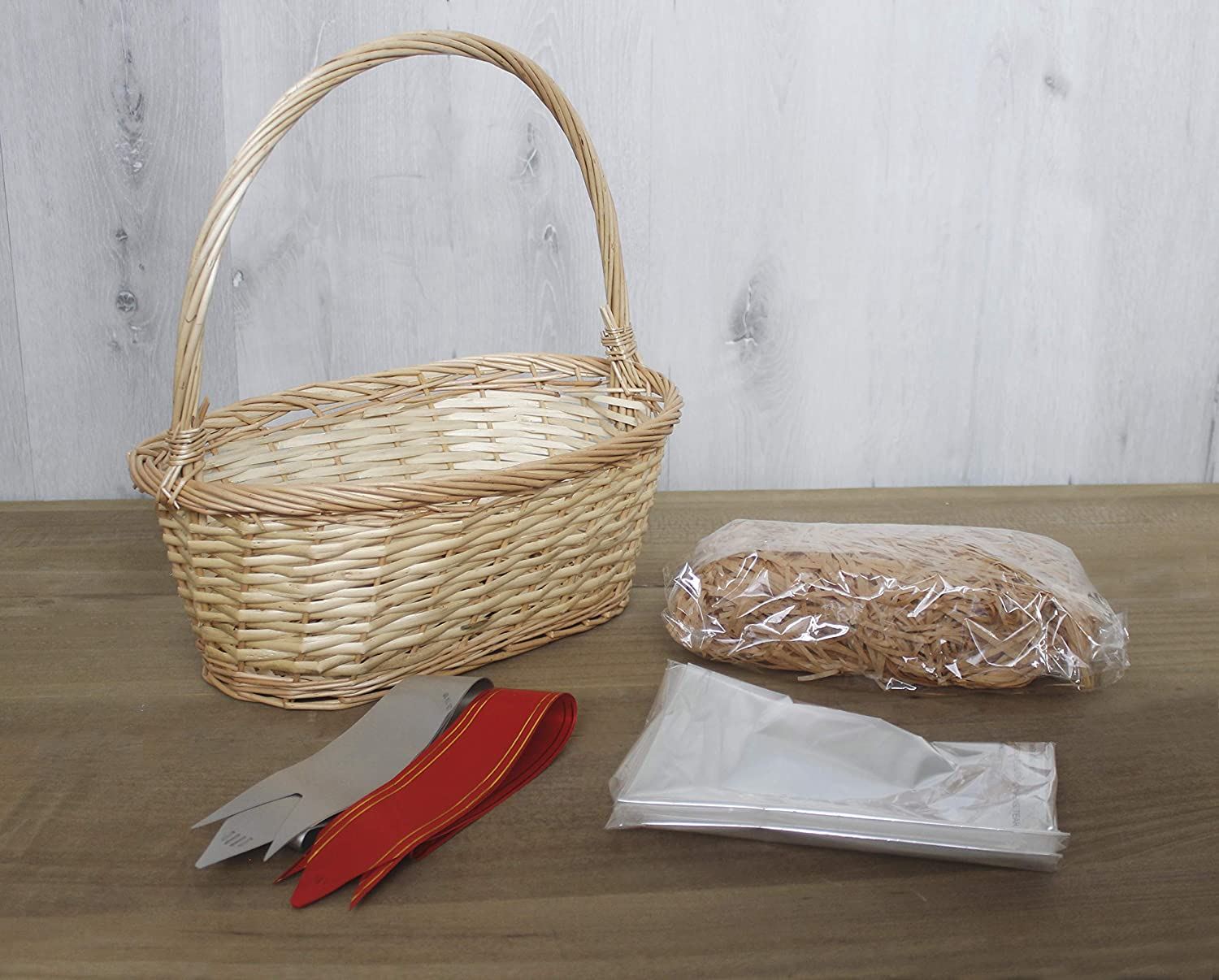  Wicker Hamper Basket With Tall Handle x12