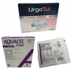 Joblot of 3 Boxes of 10 Aquacel Foam Dressing & 1 Box of UrgoTul Contact Layer