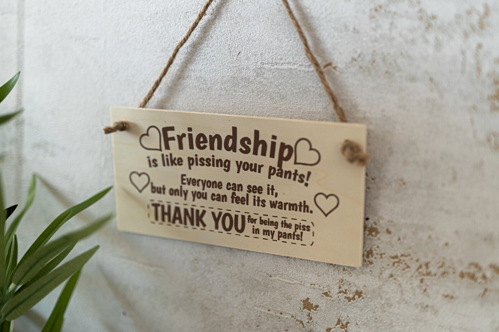 Wooden Friendship Best Friend Plaque x 25