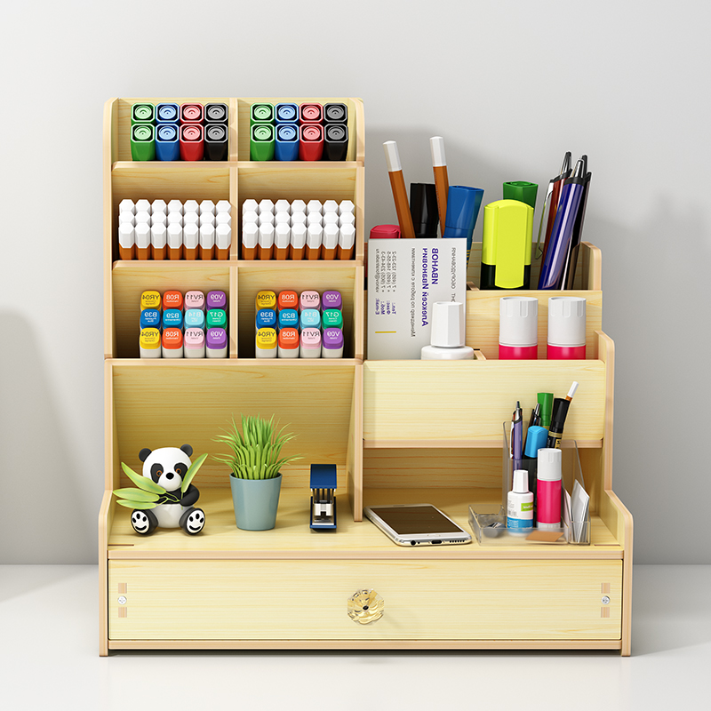 White Maple Desk Organiser *Flat Pack* Good Quality 