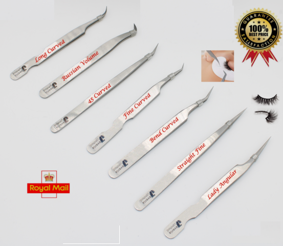 New Professional Eyebrows Eyelashes Tweezers Hair Beauty Stainless Makeup Pluckers x 60 Units