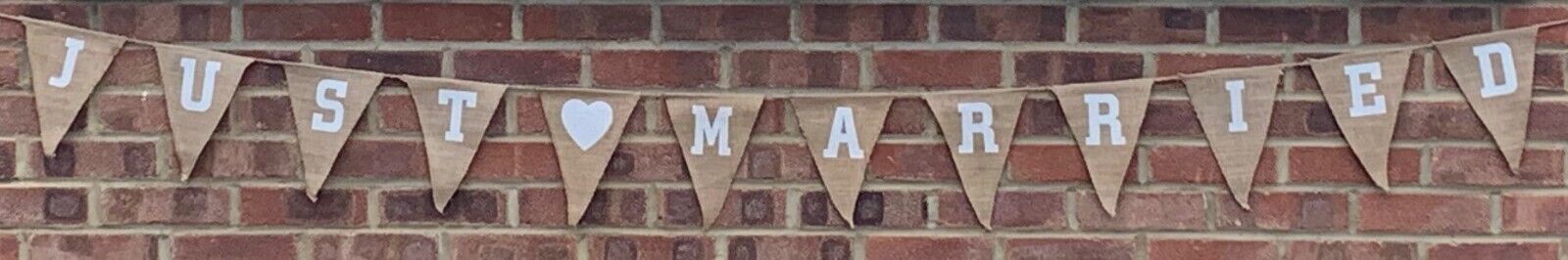 Hessian Bunting - Just Married 125 Pieces