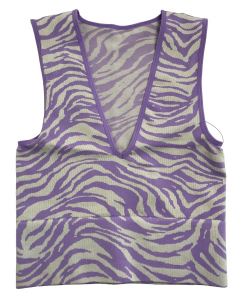 One Off Joblot of 17 Ex-Chain Store Ladies Purple Zebra Vest Tops Sizes XXS-XL