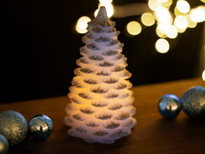 Pre-Lit LED Christmas Tree Decoration x 24