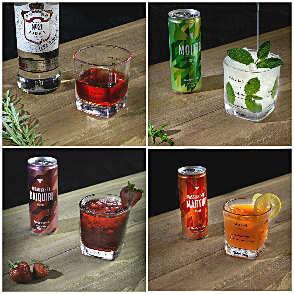 4pc Cocktail Glasses x 12