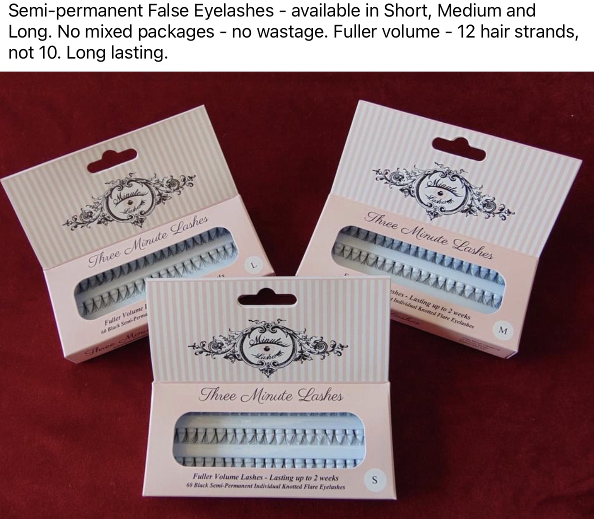 Individual False Eyelashes - Knotted - Black 