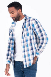 One Off Job Lot of 6 Brakeburn Men’s Blue Checked Shirts (XS)