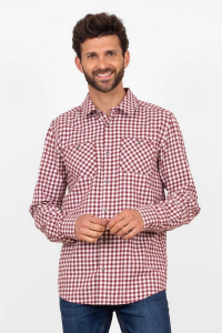 One Off Joblot of 7 Men's Brakeburn Burgundy Gingham Shirt