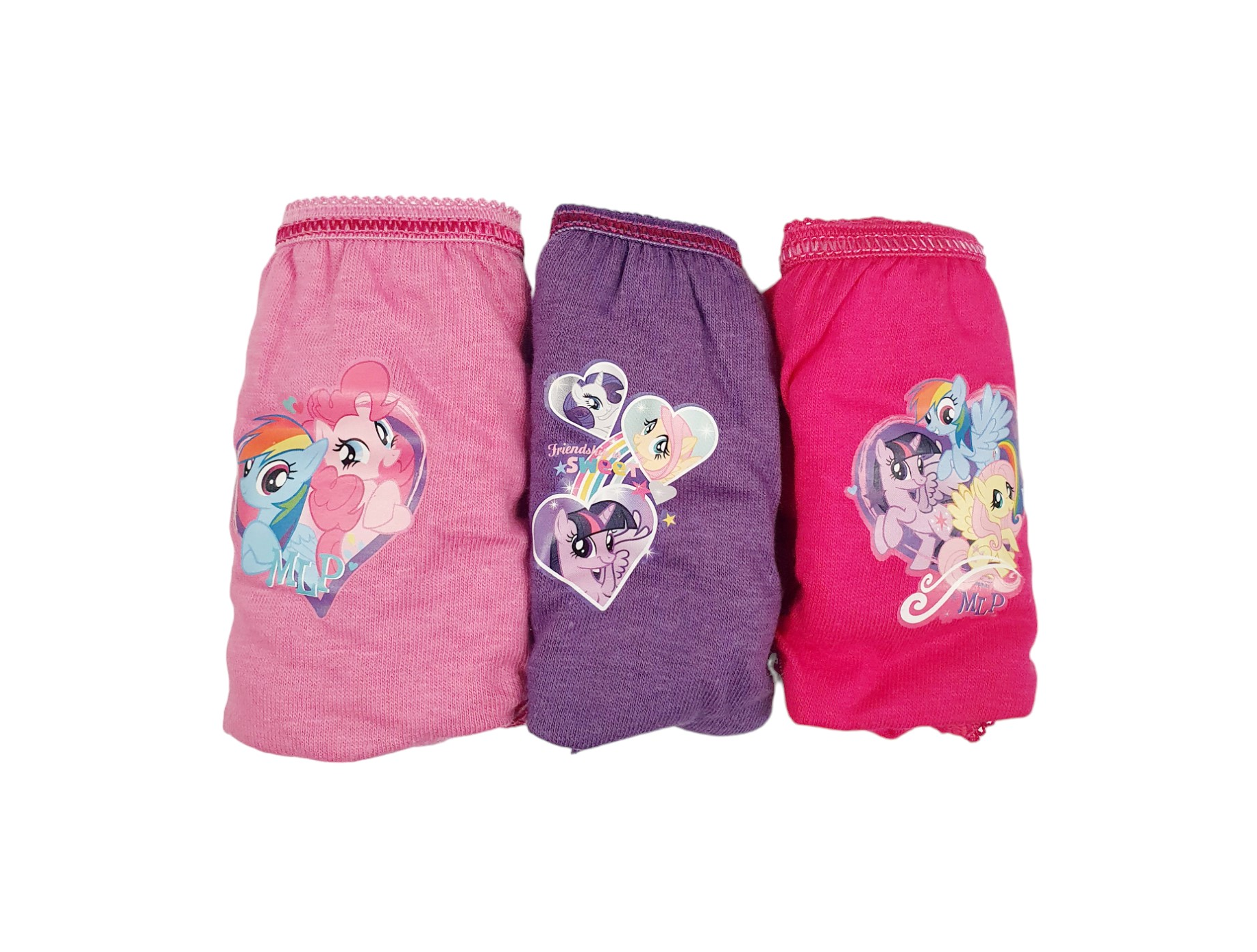 Official Girls Briefs 3 Pack My Little Pony, Trolls, Paw Patrol 40pc For Resale Joblot