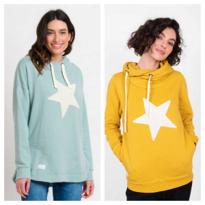 One Off Joblot of 6 Ladies Brakeburn Mixed Star Hoodies - Size 8-18