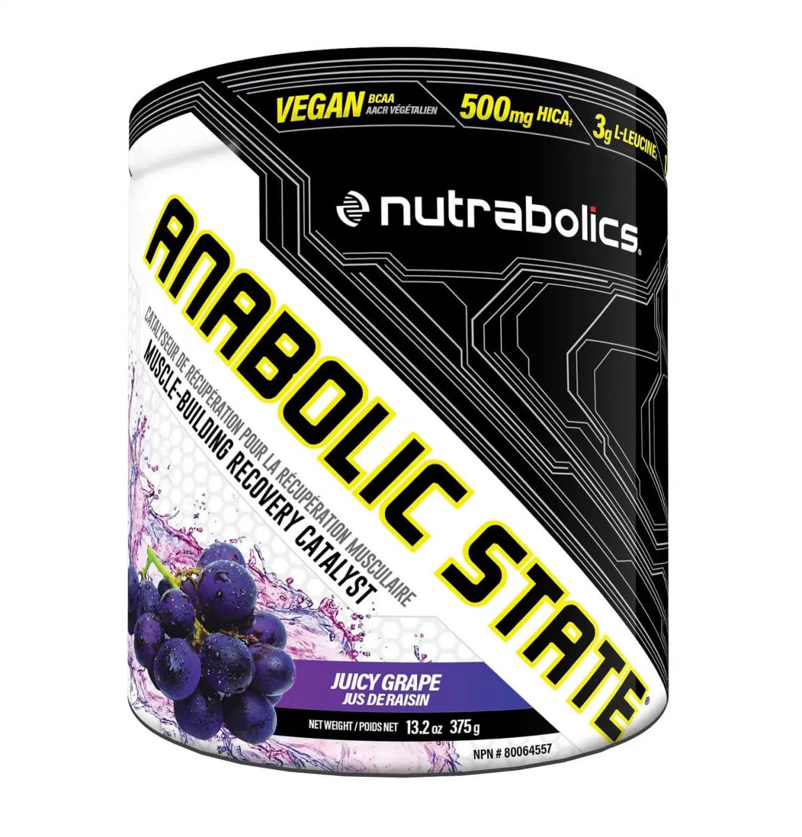 7 x BCAA Powder Nutrabolics Anabolic State. Amino Acids RRP £29.99 Grape Flavour (Apr Expiry)