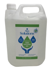 Pallet of 72 Skin Solutions Antibacterial Hand Sanitising Gel 70% Alcohol 5L