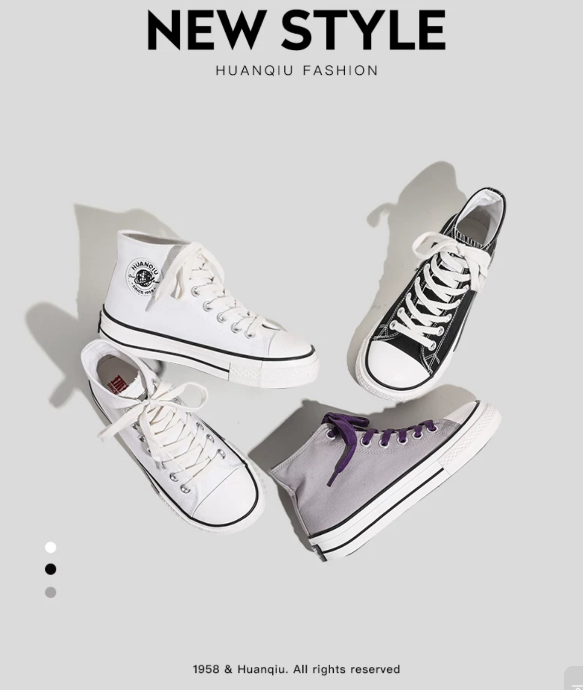 Huanqiu Canvas High Top Unisex Trainers