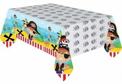 96 x Amscan Little Pirates Table cloths cover Re-usable plastic 54