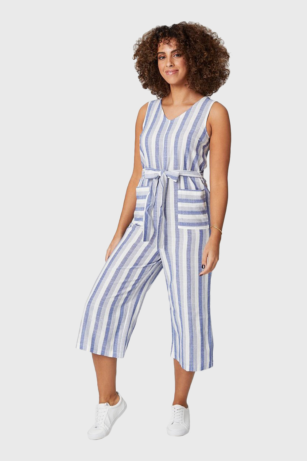 8 x New Designer Women's  Mix size STELLA MORGAN striped culottes tie waist linen jumpsuit RRP £39.99 each  Ref (A61) 