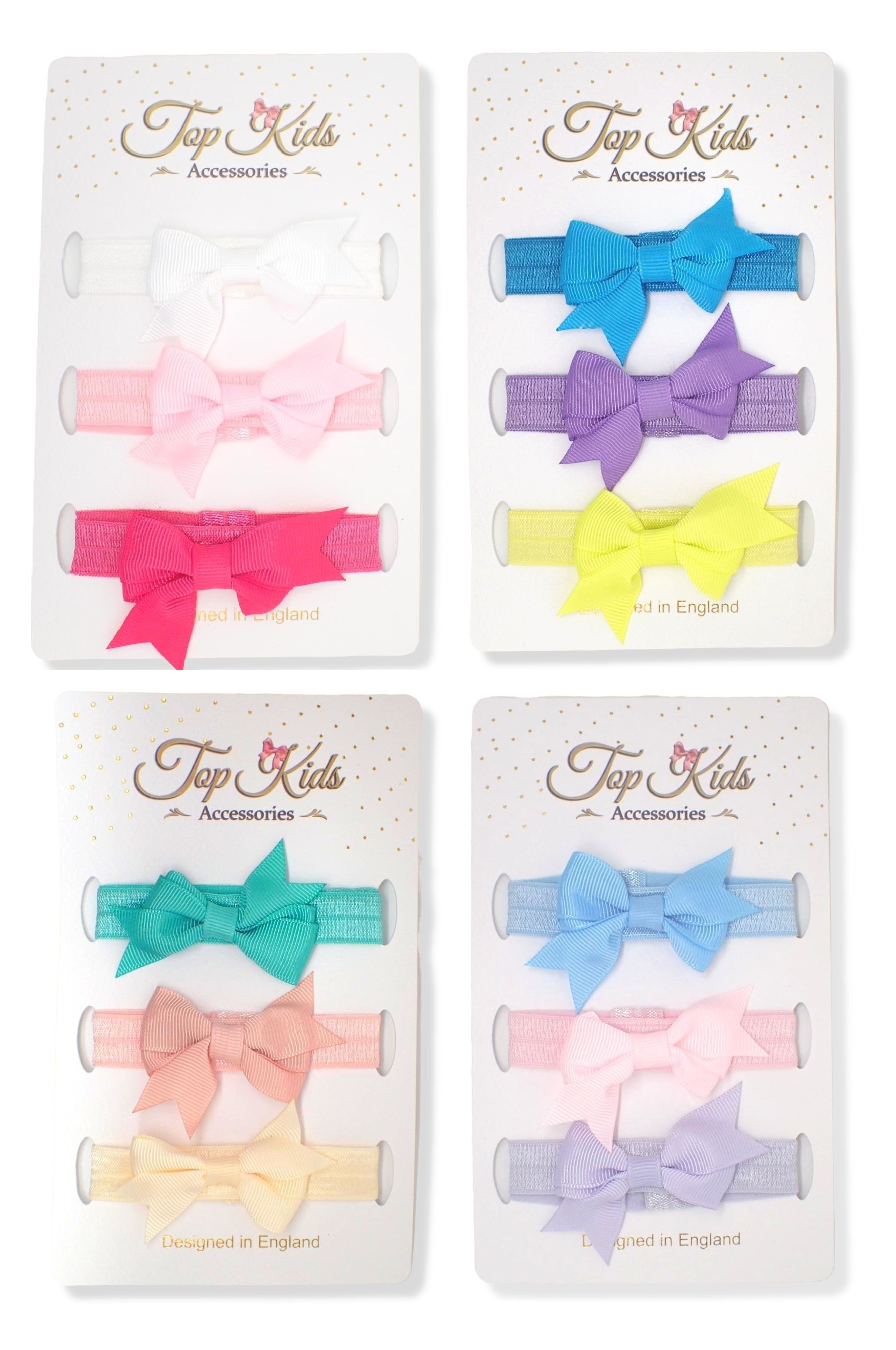 48 sets of 3 Piece (144 Bows) Baby Headbands with Bow
