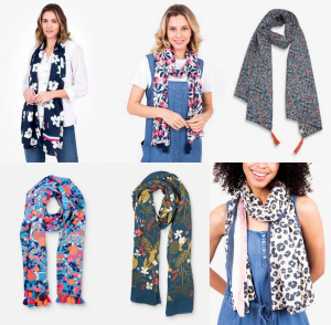 Wholesale Joblot of 16 Ladies Brakeburn Summer Scarves - Mixed Designs!