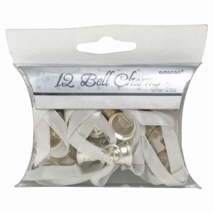 One Off Joblot of 170 Amscan Silver Double Bell Charm Packs (12pcs)