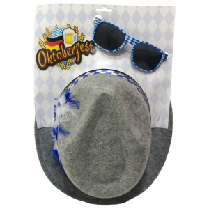 One Off Joblot of 23 Henbrandt Oktoberfest Hat W/ Blue & White Glasses