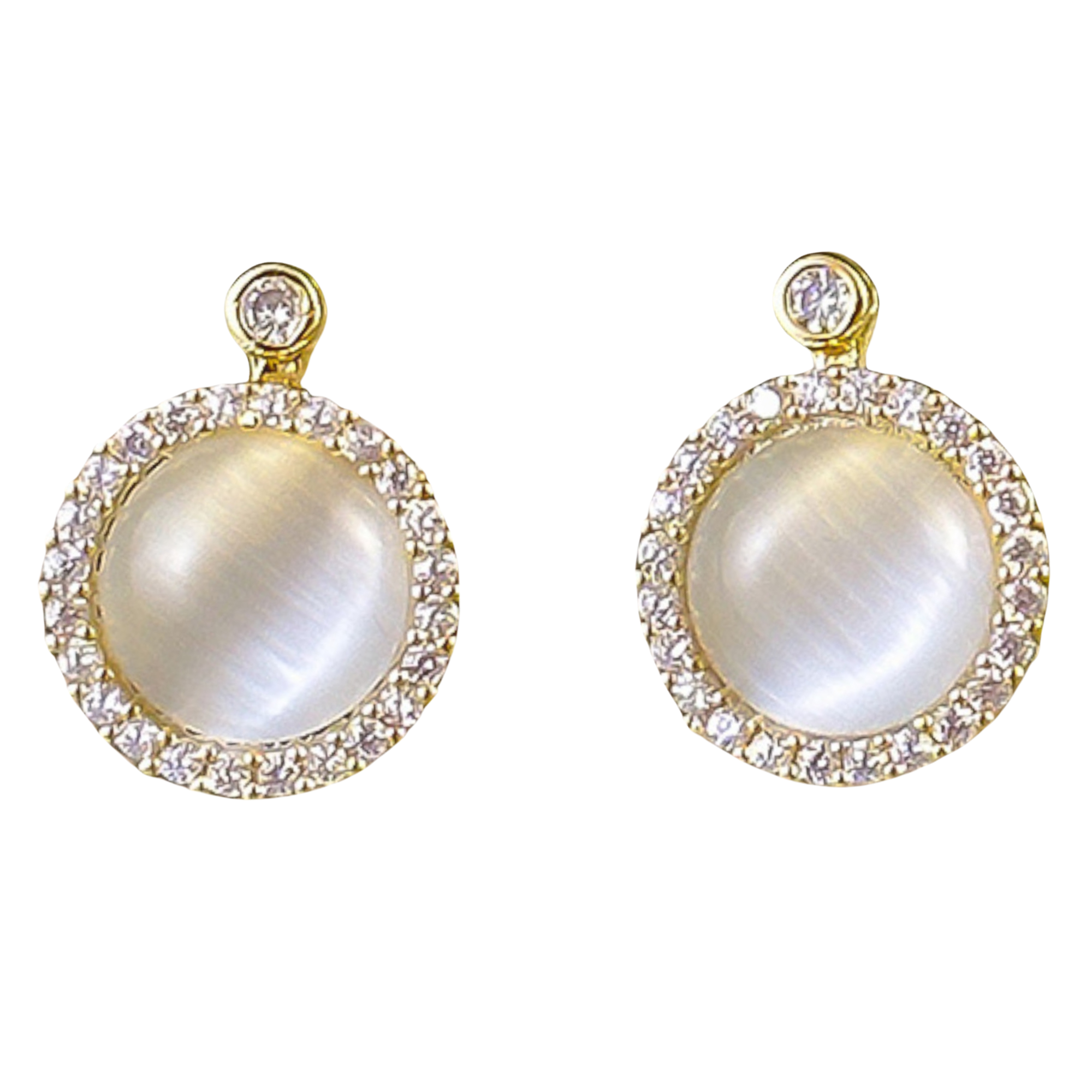10pcs-Women Crystal Rotating Spinner Fidget Earrings in Gold Tone|GCJ715|UK seller
