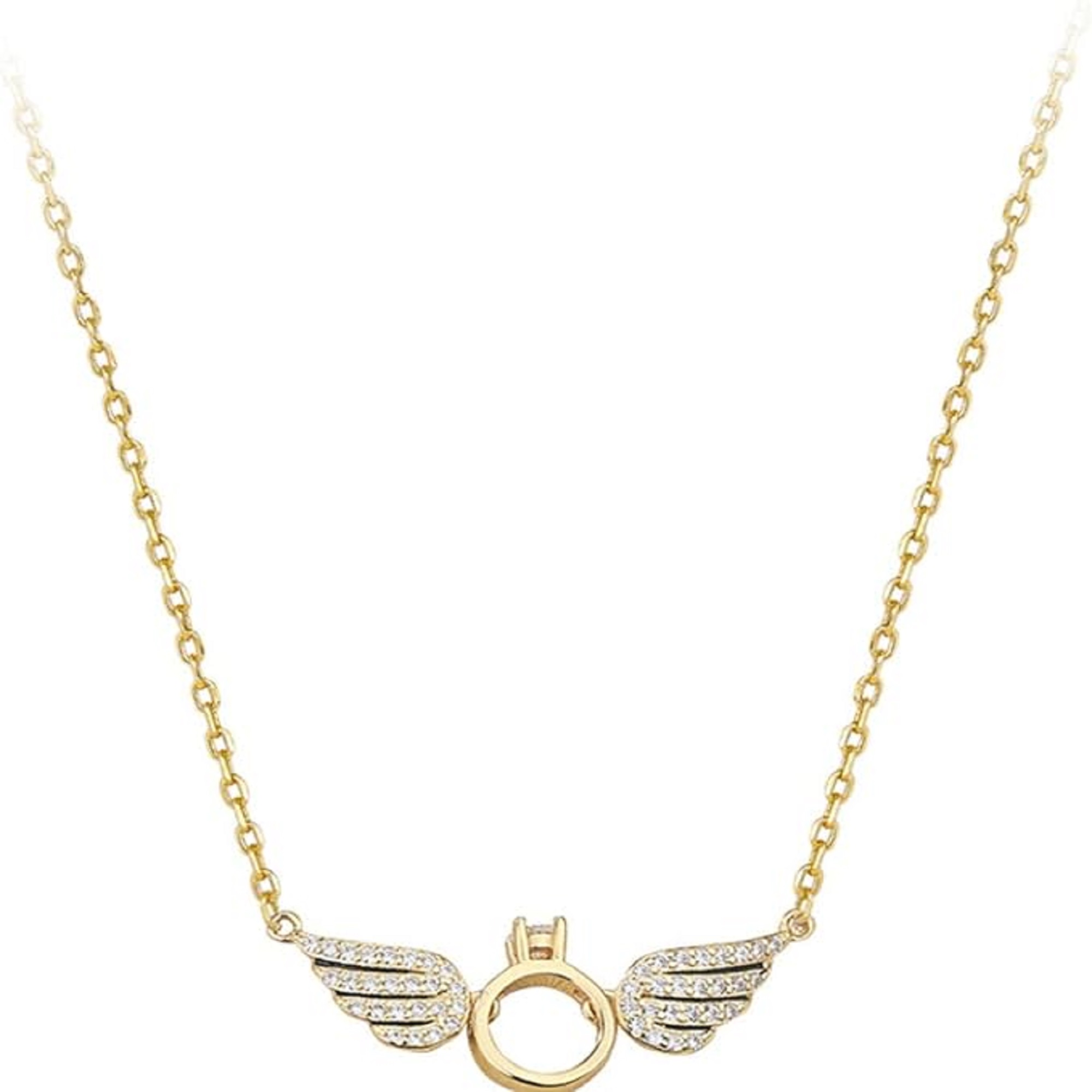 10pcs-Women Crystal Angel Wings Luxury Pendant Necklace|GCJ732|UK seller