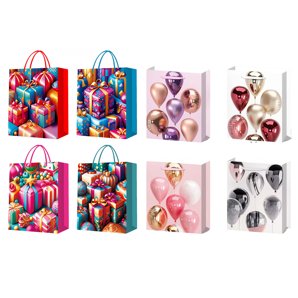 50pcs-Premium Christmas Party Shopping Gift Paper Tote Carry Bags Mixed - Size 50x70x20cm XXLarge|GCBag008-XXLarge-100pcs|UK seller