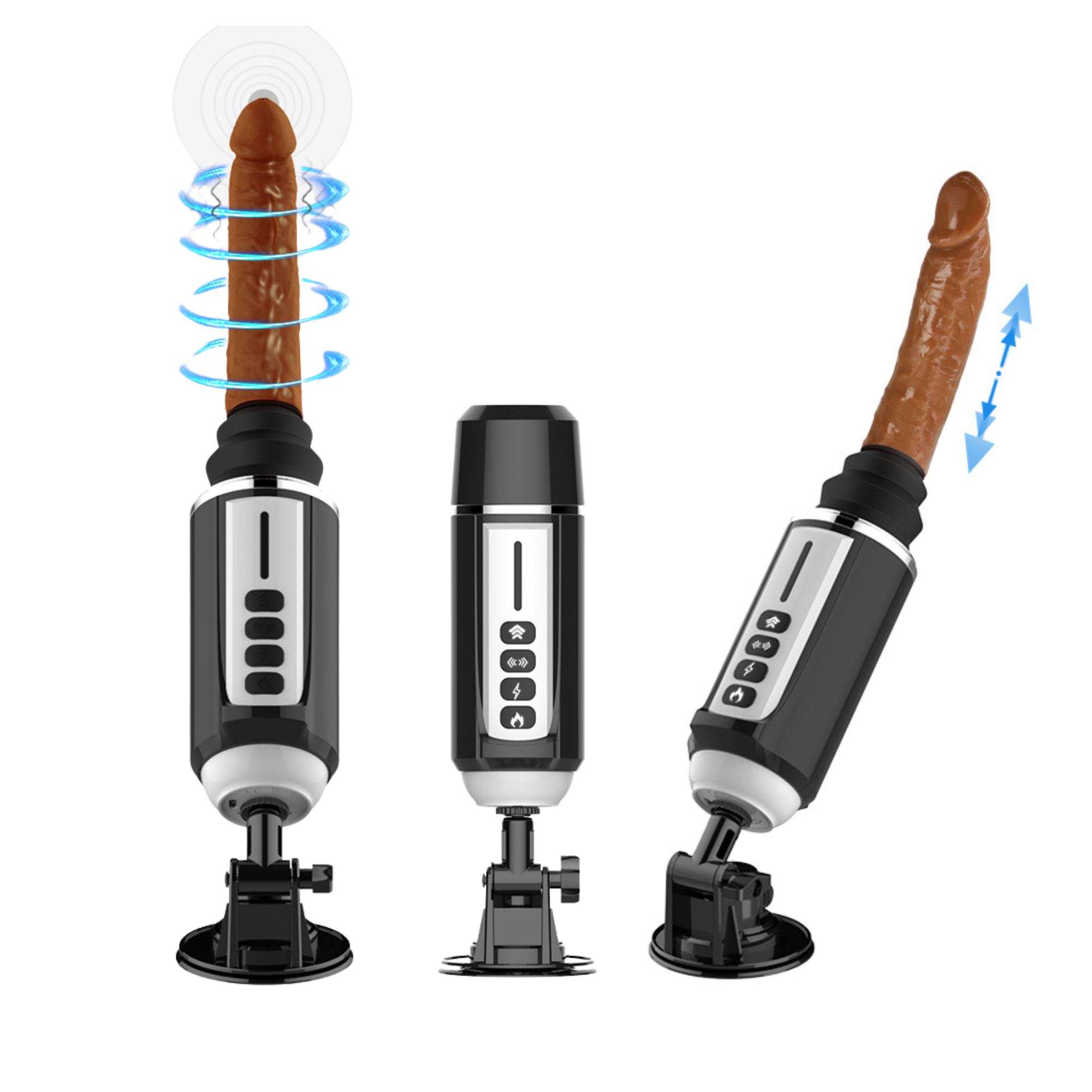 10pcs-Automatic Telescopic Heating Dildo Sex Vibration Machine|GCAP188-10pcs|UK seller