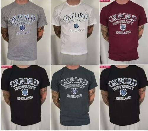 WHOLESALE JOBLOT of 12 Official Oxford University T Shirts