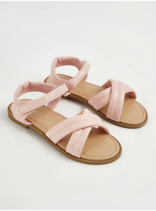 One Off Joblot of 8 Girl's Ex-Chainstore Pink Cross Strap Sandals
