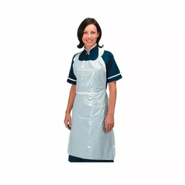 Job Lot of 127 Cases (1000pcs in Each) Standard Flat Packed SAFEWEAR Polythene Disposable White APRONS 