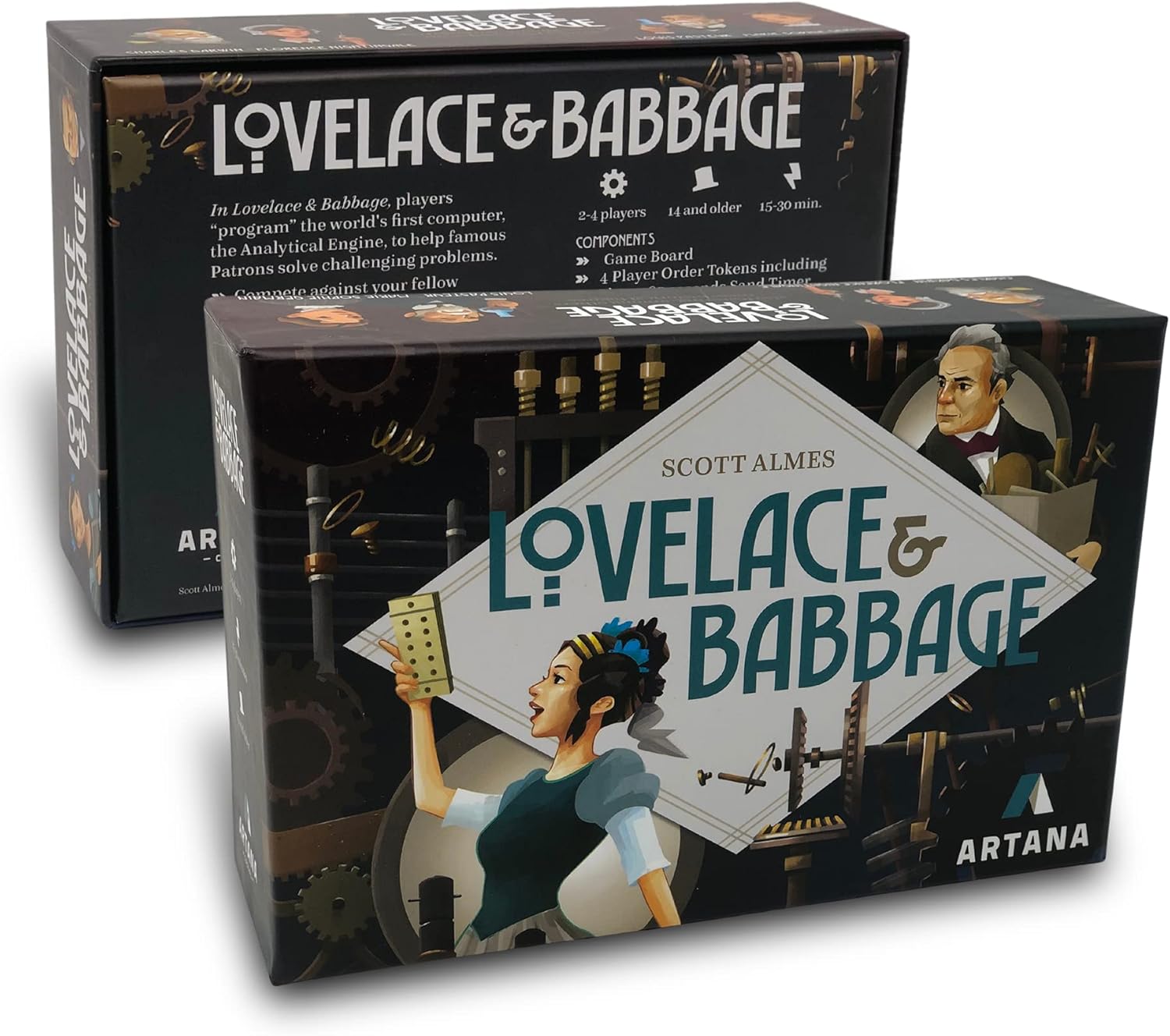 Lovelace and Babbage Educational Strategy Card Game for Maths and Computer Programming Learning